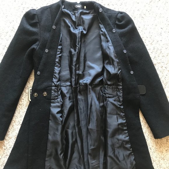 Women's Black Coat - Picture 10 of 15